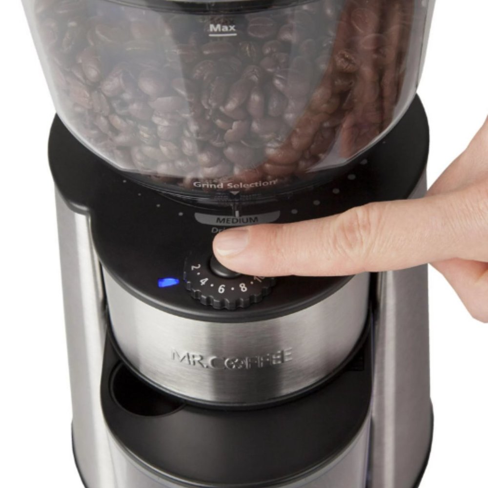 Mr. Coffee Automatic Burr Mill BVMC-BMH23-WM Grinder Electric Stainless & Black - Picture 10 of 12